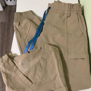 Figs Sandstone Lesage - Jogger Scrub Pants - XS / Sandstone